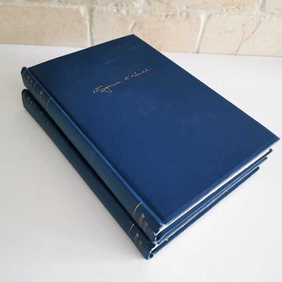 Set of 2 Eugene O'Neill Books 1930s American Author Vintage Play Blue Book Stack - Picture 2 of 6